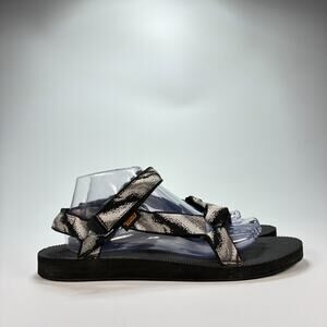 Teva Original Universal Black White Adjustable Sandals Women's Size 11 Men's 9.5